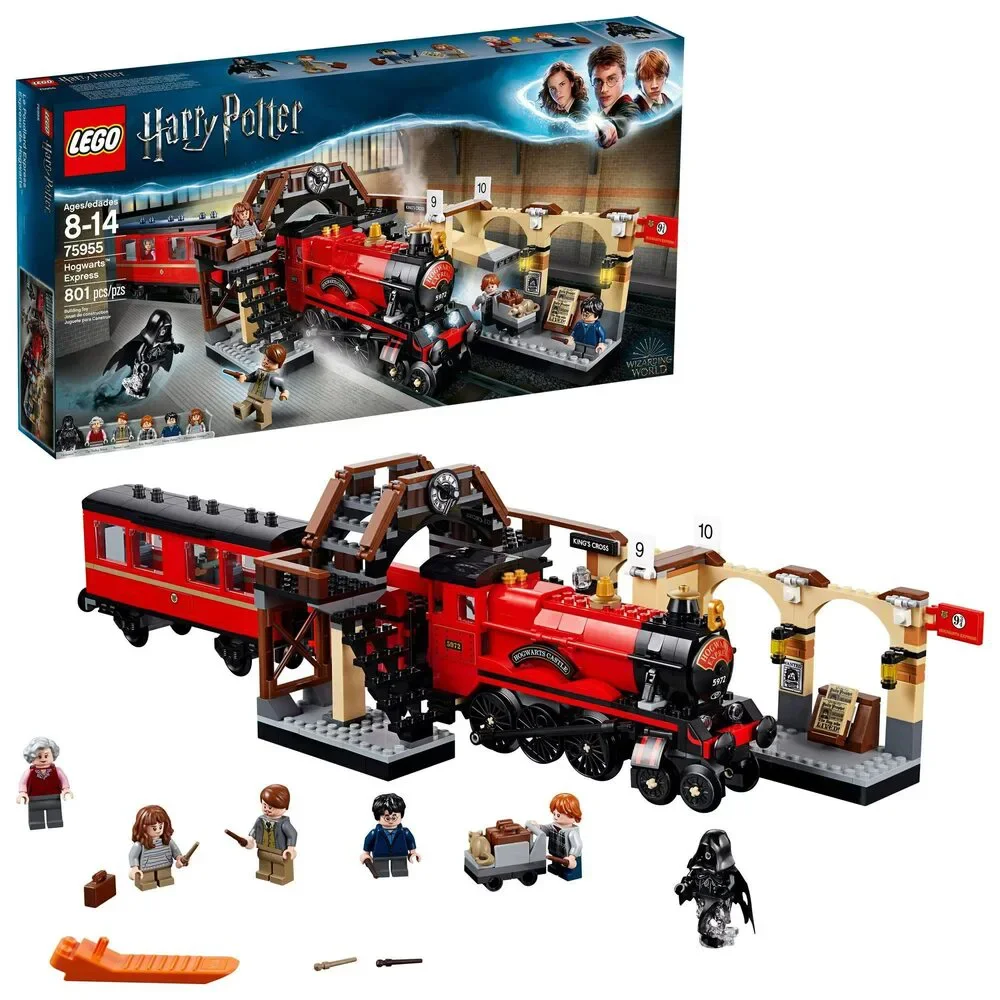 LEGO Harry Potter Hogwarts Express Train Set with Minifigures and Toy Bridg